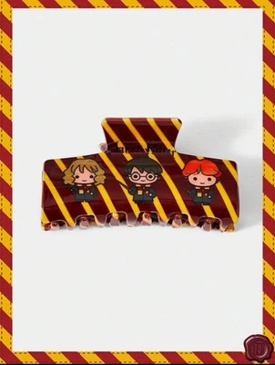 "Nuevo 3"" HARRY POTTER Garra Clip Borgoña Pinzas para el Cabello Cordón HERMINA Ron Dibujos Animados" Foto 1 de 4