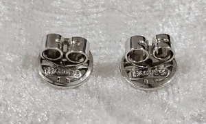 Massiver 18k Weißgold Ohrring Push Backs groß schwer 2g PAAR 9mm Reibung - Bild 1 von 9