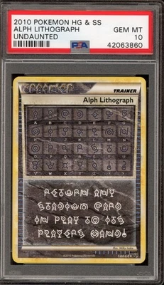 Pokemon Alph Lithograph Undaunted Rare #THREE PSA 10 Gem Mint - Image 1 of 2
