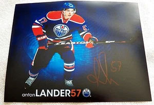 Edmonton Oilers Anton Lander Signed 8x10 Photo Auto - Imagen 1 de 1