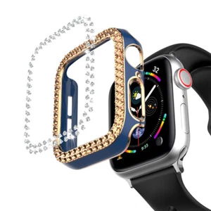 Bling Glitter Diamond Bumper Case Cover 38 40 44 41 45 For Apple Watch8 7 SE 6 5 - Picture 1 of 22
