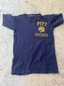 Vintage Champion? Single Stitch Kids T Shirt Youth Small Pitt Panthers 1970s - Picture 1 of 7