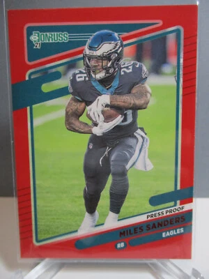 2021 Donruss Red Press Proof #109 Miles Sanders Eagles Parallel Card - Image 1 of 2