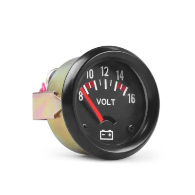 DYNO RACING 2 Inch 52mm Car Mechanical Voltmeter 8-16V Volt Gauge Meter For Universal 12V