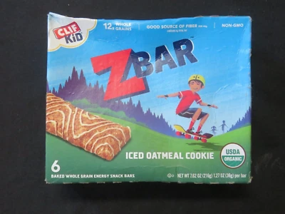 (6) Clif Kid ZBar 冰燕麦饼干能量小吃棒 1.27 盎司每盒 7.62 盎司/盒 — 第 1/2 张图片