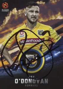 Signed 2016 2017 Central Coast Mariners A-League Tap N Play Card - Roy O'Donovan - Picture 1 of 3