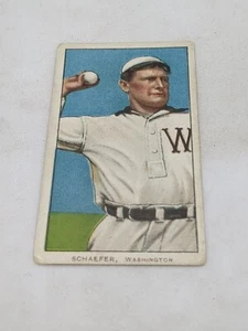 1909-11 T206 Germany Schaefer Washington Sweet Caporal 350-460 VG-EX Throwing - Picture 1 of 4