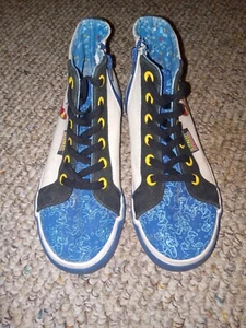 Ground Up Sonic High Top Side Zip Shoes Big Kids Size 3 Sega - Picture 1 of 6