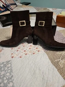 Valerie Stevens Boots 860 Bumper Suede Dark Brown 7.5 Size.. - Picture 1 of 11