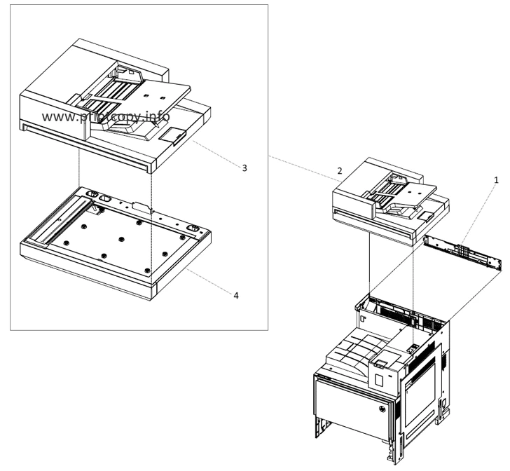*NEW* J1H98-60031 5QJ90-67011 ADF Assembly, Non-Flow (#3 on diagram) - Image 1 of 1