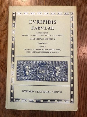 Euripidis/Evripidis, Fabulae Tomus I OXFORD CLASSICAL TEXTS ANCIENT GREEK HC/DJ - Image 1 of 4