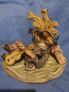 Borrachito con guitarra figura estilo Capodimonte - Imagen 1 de 8