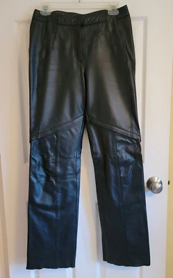 Harley Davidson Womens Motorcycle Riding Pants Brown Leather Size W34/6 - Image 1 of 4