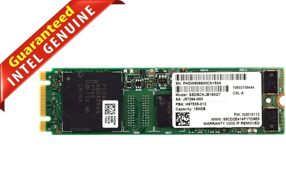 Genuine Intel SSDSCKJB150G7 DC S3520 Series 150GB SATA MLC M.2 SSD J57264-000 - Image 1 of 3