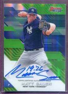 MATT SAUER ~ 2017 Bowman's Best of '17 Autographs Green Refractor #34/99 AUTO - Picture 1 of 1