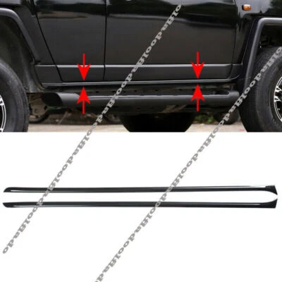 For Toyota FJ Cruiser 07+ Black Steel Door Body Skirts Trim Panel Moulding Cover - Image 1 of 4