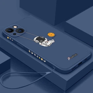 For iPhone 14 13 12 11 Pro Max XR XS 8 Astronaut Soft Case Lens Protection Cover - Photo 1 sur 18