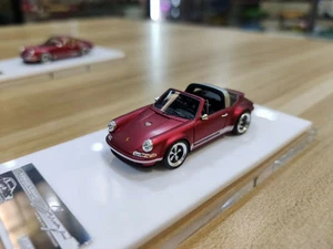 1:64 Porsche 911 964 Singe matte red old sports car convertible resin car model - Picture 1 of 9