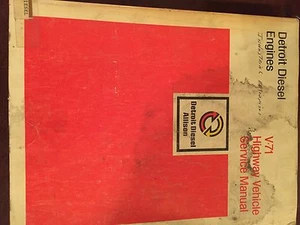 DETROIT V-71 SERIES LITER DIESEL ENGINE SERVICE MANUAL WORKSHOP GM - Picture 1 of 1