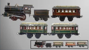 Vintage Pre-War Early Karl Bub (KBN) 0-gauge Clockwork Train Set (c.1905-1910) - Picture 1 of 13