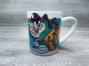 Warner Bros Looney Tunes Taz Tasmanian Devil Basketball Coffee Mug Cup Vintage - Picture 1 of 6