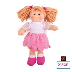 Ragdoll Darcie Soft Plush Toy Doll with Polka Dot Dress 28cm tall New - Picture 1 of 2