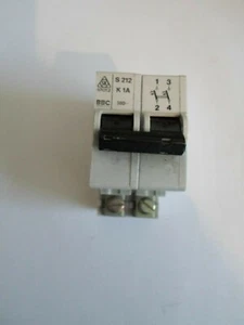 WYLEX BBC STOTZ S212 K1A 1 AMP DOUBLE POLE MCB CIRCUIT BREAKER - Picture 1 of 1