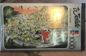 HEYE Frogs puzzle comic jigsaw 1000p. Waldo Concerto Hans Wilhelm 1985 New  8748 - Picture 1 of 10