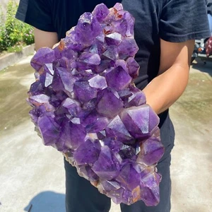 24.7lb Large Natural Amethyst geode quartz cluster crystal specimen Healing - Picture 1 of 10