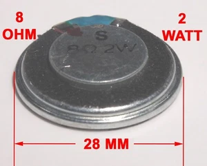 SCALELIKE INDUSTRIES SP2800 2 WATT ALL 8 OHM 28mm DCC SPEAKER NEW IN PACKAGE - Picture 1 of 1