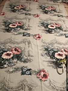 BARKCLOTH Vintage anni '40 ~ 8 pannelli tendaggi "CHARISSE" ~ pannelli perfetti! 66”L x 45”W - Foto 1 di 15