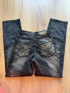 Vintage Buhmaa Japanese Embroidered Rare Denim Jeans Size 26 Waist - Bild 1 von 12