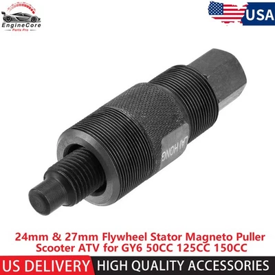 24mm & 27mm Flywheel Stator Magneto Puller Scooter ATV for GY6 50CC 125CC 150CC Foto 1 de 4