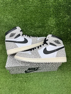 Size 10.5 - Air Jordan 1 Retro OG High White Cement - Image 1 of 4