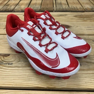 Nike Alpha Huarache Elite 4 MCS Baseball Cleats White Red FD6255-105 Men Size 12 - Image 1 of 4