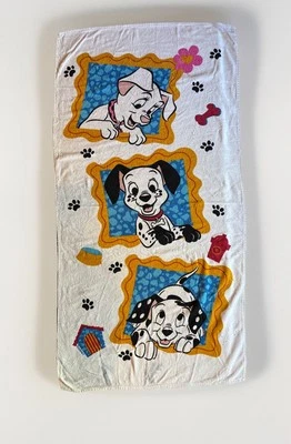 Vintage Disney 101 Dalmatians Bath Towel Beach Towel 90's Franco 52”X26” - Image 1 of 4