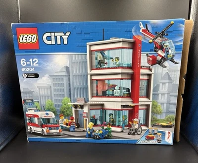 LEGO City Hospital Set 60204 - 99% Complete Minifigures Manuals Retired Box - Image 1 of 4