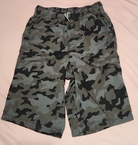 Boys Size 10 Slim Jumping Beans Dark Gray Camo Drawstring Pull On Shorts - Picture 1 of 2
