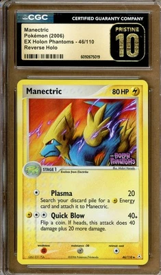 EX Holon Phantoms #46/110 Manectric Reverse Holo PRISTINE POP 3 CGC 10 - Image 1 of 2