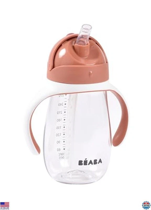 Taza para sorber de paja Beaba terracota de 10 oz para niños pequeños - a prueba de fugas, sin BPA, 8+ Foto 1 de 1