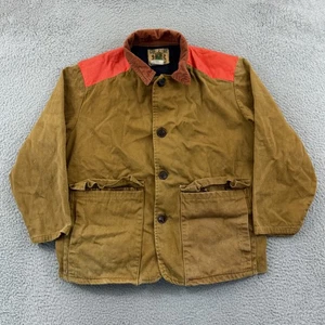 Vintage Ideal Jacket Mens Large Brown 70s Canvas Game Hunting Outdoor Sport USA - Picture 1 of 11