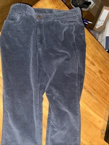 LL Bean Womens Corduroy Black Pants Size 14 Regular - Picture 1 of 6