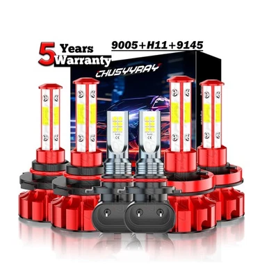 For 2016 2017 2018 Dodge RAM 1500 2500 3500 Led Headlight Hi Low Fog Light Bulbs - Image 1 of 4