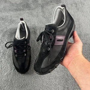 Hotter Leanne Womens Black Suede Leather Lace Up Trainers Pumps UK 4.5 Walking - Picture 1 of 13
