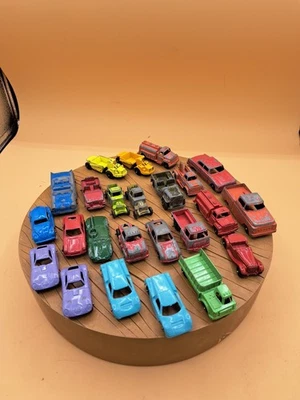 Vintage 1960-70s Lot of 24 Tootsie Toy Diecast Cars, Trucks & Jeeps Small Large - Image 1 of 4