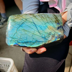 3,74 lb TOP Natural Labradorita Cuarzo Cristal Decoración Espectrolita Curación - Imagen 1 de 5