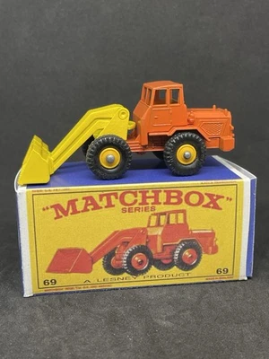 Pala Hatra Lesney Matchbox 69 Personalizada Amarillo Naranja Bonita Caja Repro. Foto 1 de 4