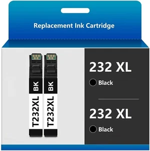 Black T232 232 XL Replacement Ink Cartridge for XP-4200 XP-4205 WF-2930 WF-2950 - Picture 1 of 5
