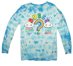 GUESS X J BALVIN X FRIENDSWITHYOU 2019 Arcoiris Tour T-Shirt MEDIUM Blau Tie Dye - Bild 1 von 8