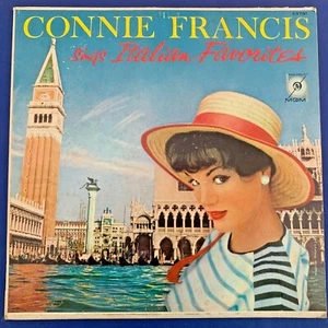 FOLK LP -Connie Francis -SINGS ITALIAN FAVORITES- MGM E3791 1959 Original 12'' - Picture 1 of 6